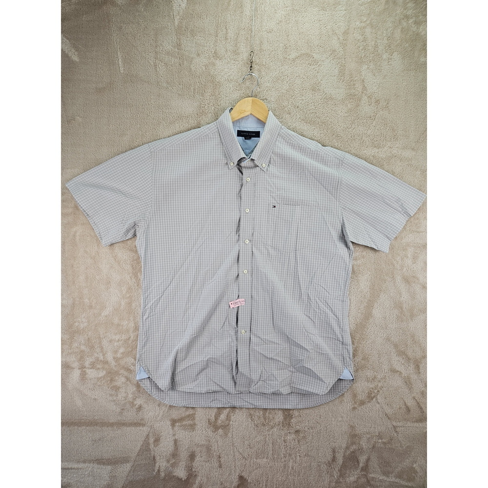 Tommy Hilfiger Size XL Button-down Shirt Checkered Pattern Chest Pocket